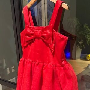 Janie and Jack Vibrant Red Formal Girls Dress with Bow
